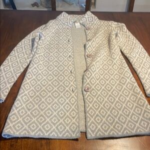 Cocogio  made in Italy grey and White Patterned Cardigan jacket like new
